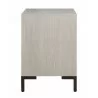 Alpine Furniture Bradley Nightstand in Antique White - Side Angle - Alpine Furniture Bradley Nightstand in Antique White - Side Angle