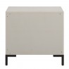 Alpine Furniture Bradley Nightstand in Antique White - Back Angle