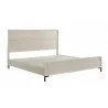 Alpine Furniture Bradley Queen / California / Standard King Panel Bed in Antique White - Front Side Angle - Alpine Furniture Bradley Queen / California / Standard King Panel Bed in Antique White - Front Side Angle