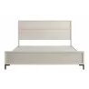 Alpine Furniture Bradley Queen / California / Standard King Panel Bed in Antique White - Front Angle - Alpine Furniture Bradley Queen / California / Standard King Panel Bed in Antique White - Front Angle