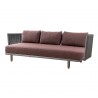 Cane-Line Moments 3-Seater Sofa INDOOR Dark bordeaux