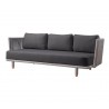 Cane-Line Moments/Sense 3-Seater Sofa Cushion Set INDOOR Dark Grey
