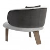 Sunpan Garry Lounge Chair - San Remo Winter Cloud / Diamond Mummy - Back Side Angle