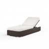 Montecito Adjustable Chaise in Canvas Flax w/ Self Welt - Front Side Angle