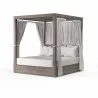 Laguna Resort King Daybed in Canvas Flax, No Welt - Front Side Angle - Laguna Resort King Daybed in Canvas Flax, No Welt - Front Side Angle