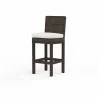Montecito Barstool in Canvas Flax w/ Self Welt - Front Side Angle - Montecito Barstool in Canvas Flax w/ Self Welt - Front Side Angle