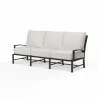 La Jolla Sofa in Canvas Flax w/ Self Welt - Front Side Angle - La Jolla Sofa in Canvas Flax w/ Self Welt - Front Side Angle