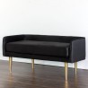 Sunpan Sammy Bench Black Sky - Front Side Angle