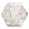 Essentials For Living Facet Accent Table in Ivory Marble Concrete - Side
