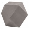 Essentials For Living Facet Accent Table in Slate Gray Concrete - Angled