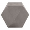 Essentials For Living Facet Accent Table in Slate Gray Concrete - Front
