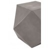 Essentials For Living Facet Accent Table in Slate Gray Concrete - Side Angled
