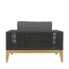 Sunpan Salerno Armchair - Gracebay Grey - Back Angle - Sunpan Salerno Armchair - Gracebay Grey - Back Angle