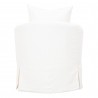 Essentials For Living Faye Slipcover Swivel Club Chair in Cream Crepe - Back