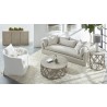 Essentials For Living Faye Slipcover Swivel Club Chair in Mineral Birch - Lifestyle