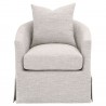 Essentials For Living Faye Slipcover Swivel Club Chair in Mineral Birch - Front