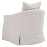Essentials For Living Faye Slipcover Swivel Club Chair in Mineral Birch - Back Angled