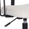 Sunpan Ellen Office Chair - Copenhagen White - Seat Closeup Angle