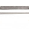Sunpan Madura Banquette Belfast Heather Grey-Bravo Metal - Front Angle