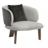 Sunpan Garry Lounge Chair - San Remo Winter Cloud / Diamond Mummy - Front Side Angle