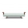 Recast Sofa With Walnut Arms and Soft Pacific Pearl - Front Fully Folded - Recast Sofa With Walnut Arms and Soft Pacific Pearl - Front Fully Folded