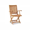 Felice Teak Outdoor Dining Folding Armchair - Angled - Felice Teak Outdoor Dining Folding Armchair - Angled