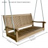 Anderson Teak Del-Amo 48" Straight Swing Bench- dimension - Anderson Teak Del-Amo 48" Straight Swing Bench- dimension