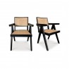 Moe's Home Collection Takashi Chair Black - Set of Two - Set in Front Side Angle