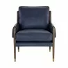 Sunpan Mauti Lounge Chair Dark Brown - Cortina Ink Leather - Front Angle - Sunpan Mauti Lounge Chair Dark Brown - Cortina Ink Leather - Front Angle