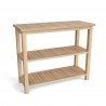 Anderson Teak Towel Console with 2 Shelves Table 004 - Anderson Teak Towel Console with 2 Shelves Table 004