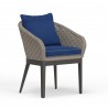 Marbella Dining Chair in Echo Midnight, No Welt - Front Side Angle