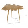 Moe's Home Collection Amoeba Side Table in Gold - With Dimensions