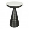 Moe's Home Collection Font Side Table - White Marble - Front Top Angle