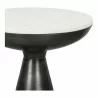 Moe's Home Collection Font Side Table - White Marble - Edge Side Top Angle - Moe's Home Collection Font Side Table - White Marble - Edge Side Top Angle