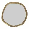 Moe's Home Collection Foundry Small Mirror in Gold - Front Angle - Moe's Home Collection Foundry Small Mirror in Gold - Front Angle