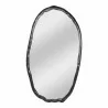 Moe's Home Collection Found Mirror Oval in Black - Front Angle - Moe's Home Collection Found Mirror Oval in Black - Front Angle