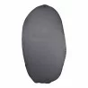 Moe's Home Collection Found Mirror Oval in Black - Back Angle - Moe's Home Collection Found Mirror Oval in Black - Back Angle