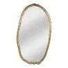 Moe's Home Collection Found Mirror Oval in Gold - Front Angle - Moe's Home Collection Found Mirror Oval in Gold - Front Angle