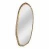Moe's Home Collection Found Mirror Oval in Gold - Front Side Angle - Moe's Home Collection Found Mirror Oval in Gold - Front Side Angle