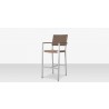 Source Furniture Fiji Wicker Bar Arm Chair California Sand Angle