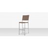 Source Furniture Fiji Wicker Bar Side Armless Chair California Sand Angle