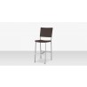Source Furniture Fiji Wicker Bar Side Armless Chair Espresso Angle