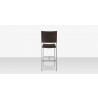 Source Furniture Fiji Wicker Bar Side Armless Chair Espresso Front