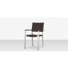 Source Furniture Fiji Wicker Dining Arm Chair Espresso Angle