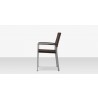 Source Furniture Fiji Wicker Dining Arm Chair Espresso Side