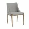 Sunpan Dionne Dining Chair in Monument Pebble - Front Side Angle - Sunpan Dionne Dining Chair in Monument Pebble - Front Side Angle
