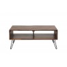 Crawford and Burke Carlow Dark Brown Coffee Table, Front Angle