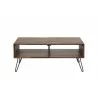 Crawford and Burke Carlow Dark Brown Coffee Table, Front Angle - Crawford and Burke Carlow Dark Brown Coffee Table, Front Angle