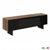 Bellini Modern Living Monza TV Stand Walnut and Black - Front Angle