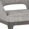 Sunpan Estrada Dining Chair in Light Grey Oak - Naya Check Light Grey - Seat Closeup Angle - Sunpan Estrada Dining Chair in Light Grey Oak - Naya Check Light Grey - Seat Closeup Angle
